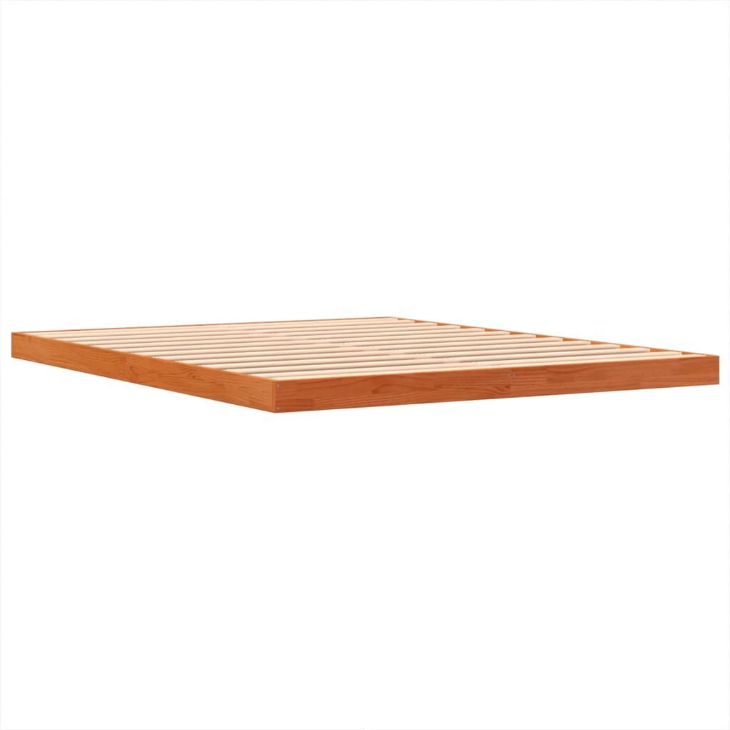 vidaXL Bedframe 150x200 Massief Grenen Wasbruin -47% Korting!