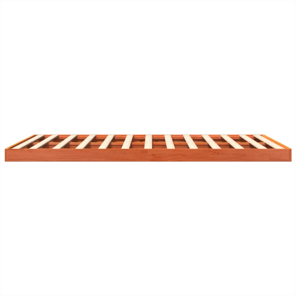 vidaXL Bedframe 150x200 Massief Grenen Wasbruin -47% Korting!