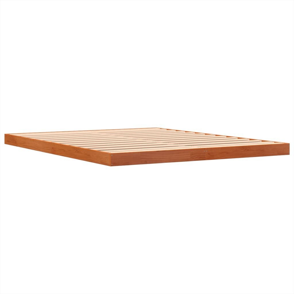 vidaXL Bedframe 150x200 Massief Grenen Wasbruin -47% Korting!