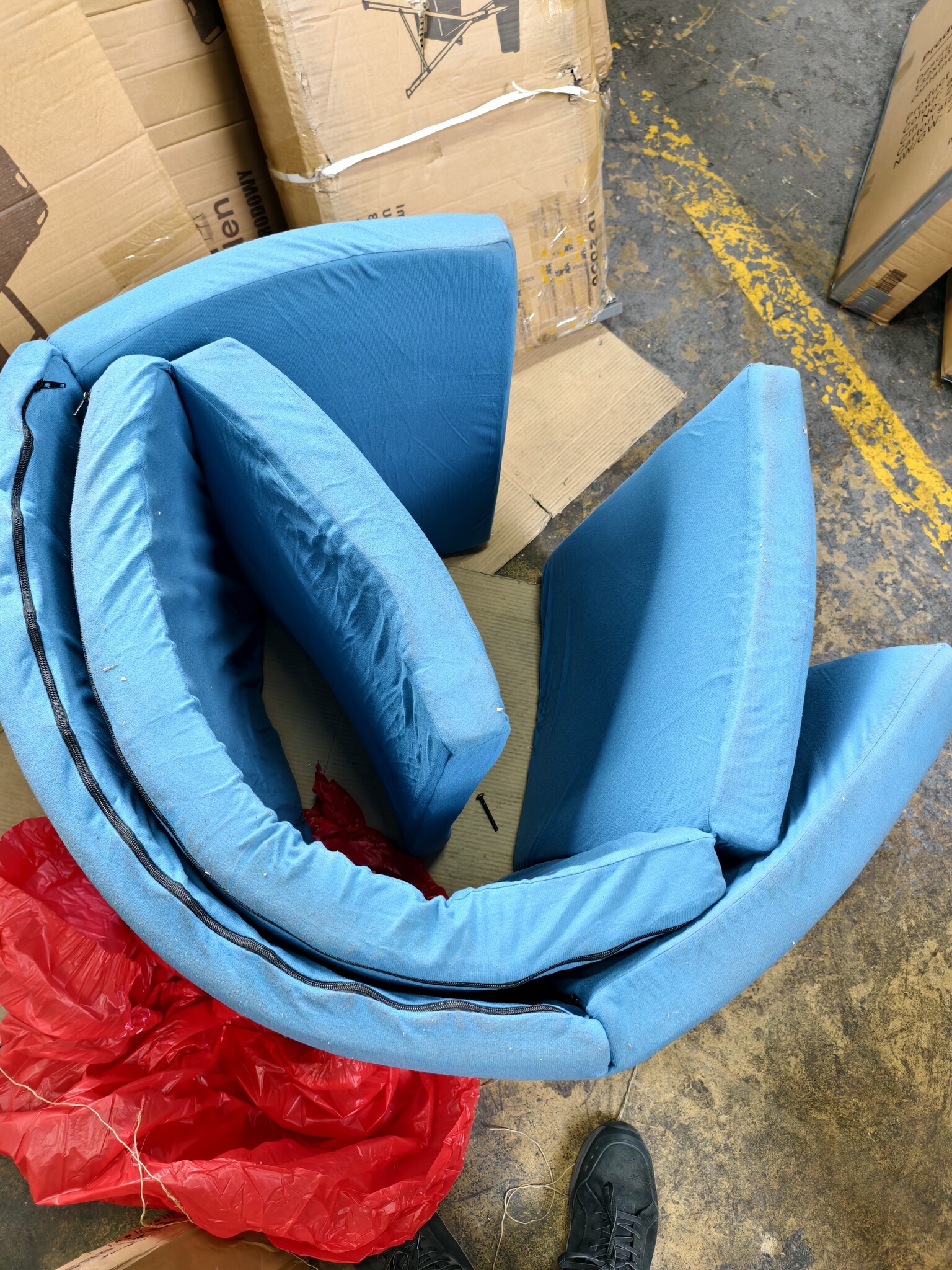 Opvouwbaar Matras 2 Persoons Navy - 55% Korting! (Vuil)