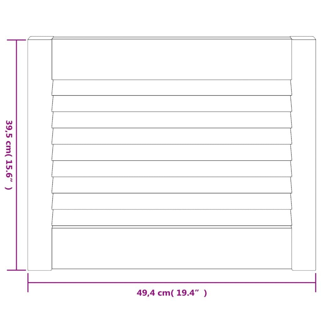 vidaXL Lamellen Kastdeur Grenenhout Wit 39,5x49,4cm - 35% Korting!