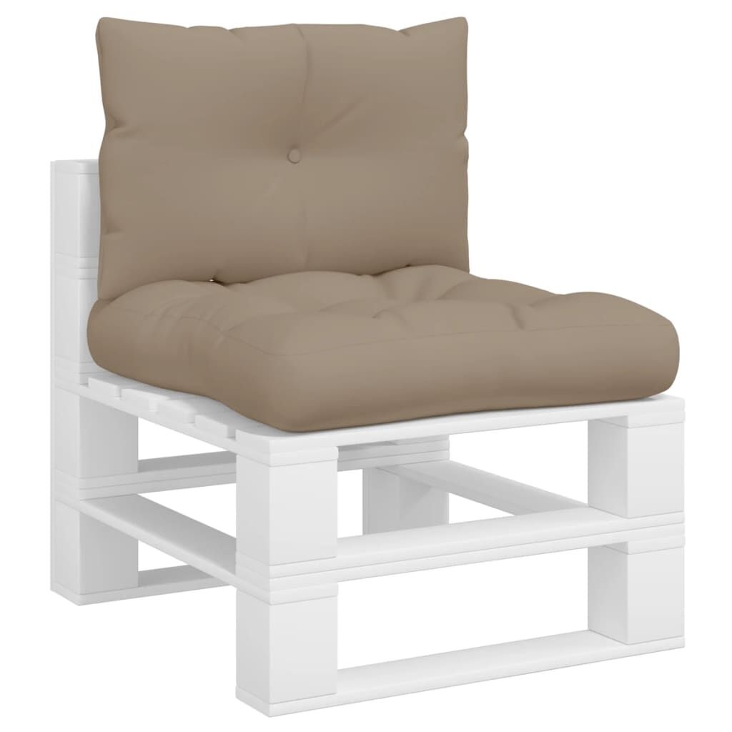 vidaXL Palletkussens Taupe (2 st) - 35% Korting!