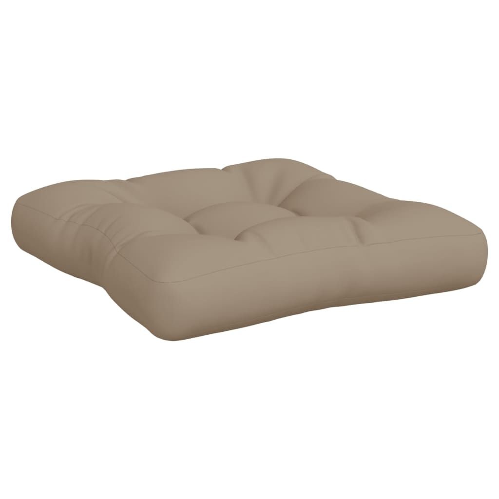 vidaXL Palletkussens Taupe (2 st) - 35% Korting!