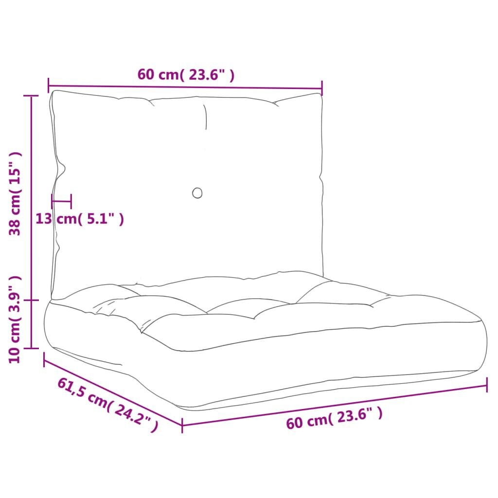 vidaXL Palletkussens Taupe (2 st) - 35% Korting!
