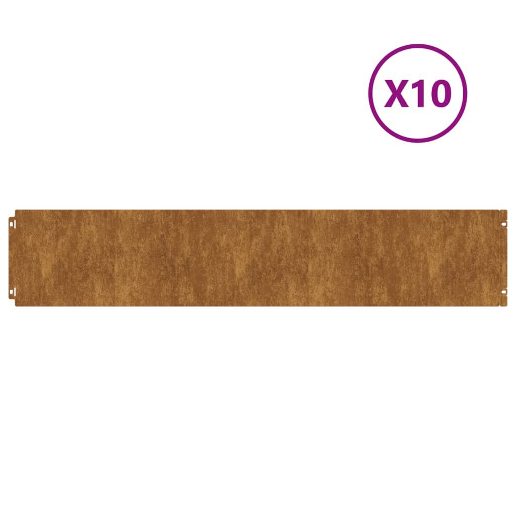 VidaXL Gazonrand Cortenstaal (10 st.) - 35% Korting!