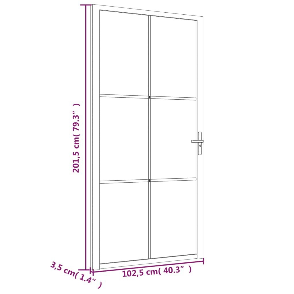 vidaXL Binnendeur 102,5x201,5cm Zwart - 35% Korting!