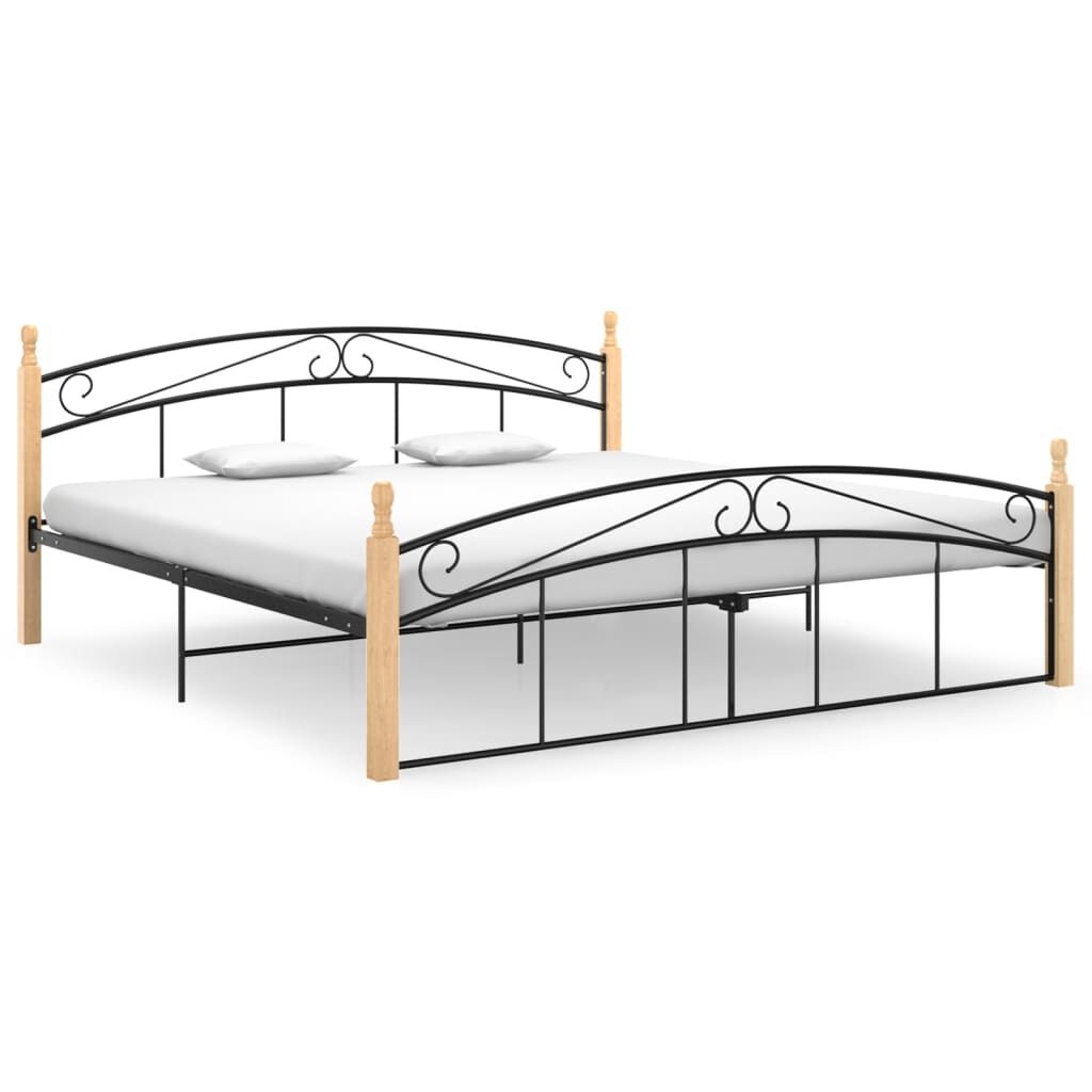 VidaXL Bed 180x200 Zwart Eiken - Gebruikt, 35% Korting!