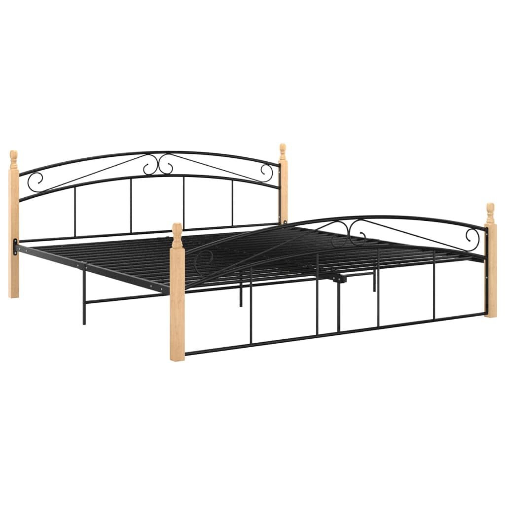 VidaXL Bed 180x200 Zwart Eiken - Gebruikt, 35% Korting!