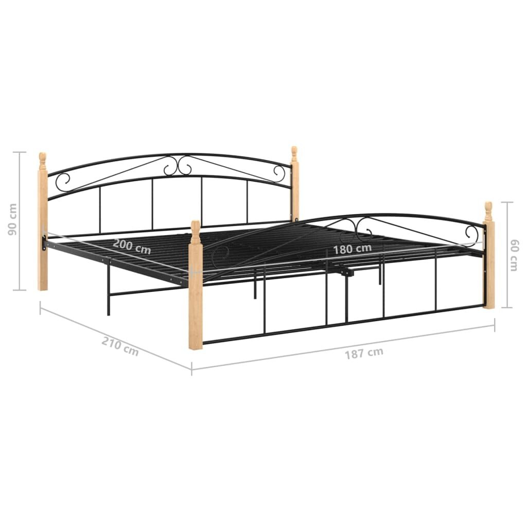VidaXL Bed 180x200 Zwart Eiken - Gebruikt, 35% Korting!