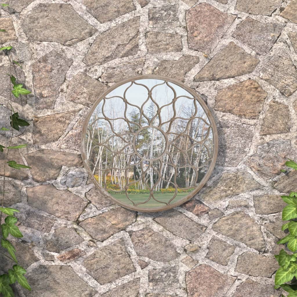 Tuinspiegel Rond Zandkleurig 60cm - 35% Korting! (Retour)