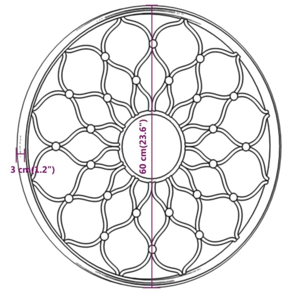 Tuinspiegel Rond Zandkleurig 60cm - 35% Korting! (Retour)