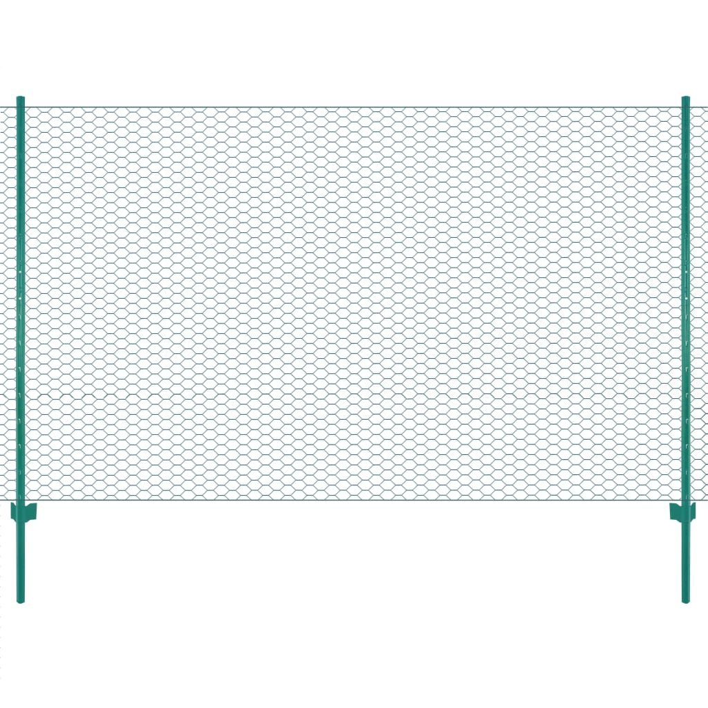 VidaXL Draadgaashek 25x2m groen - 60% KORTING! (Lakschade)