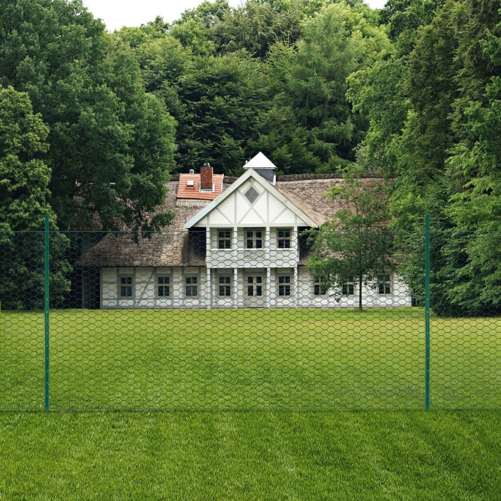 VidaXL Draadgaashek 25x2m groen - 60% KORTING! (Lakschade)