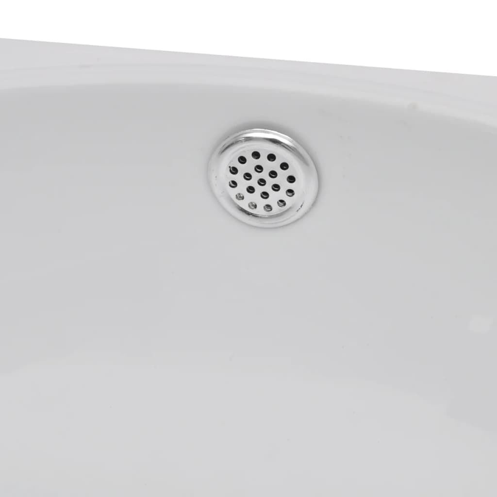 Wastafel Wit Keramiek - Met Overloop! 35% Korting