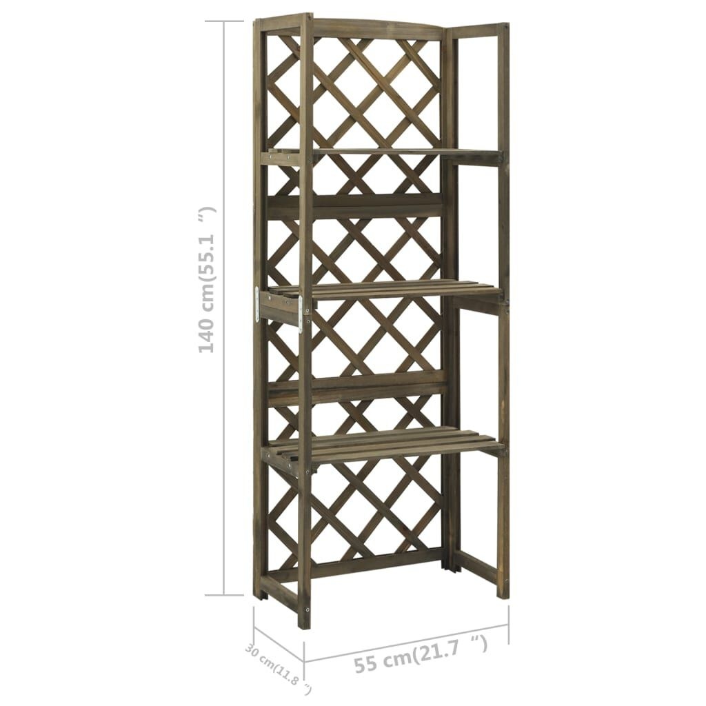 VidaXL Latwerk met Schappen Grijs - 35% Korting!