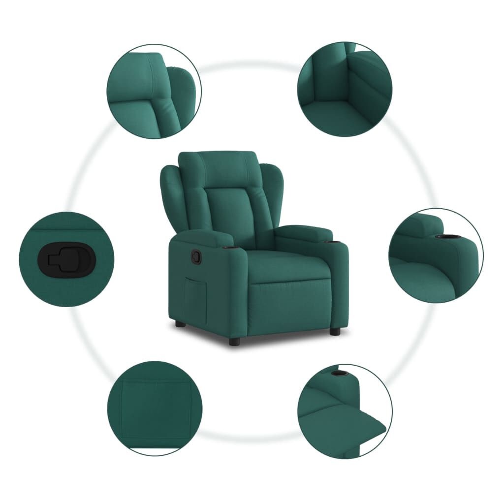 vidaXL Verstelbare Fauteuil Donkergroen - 50% Korting!