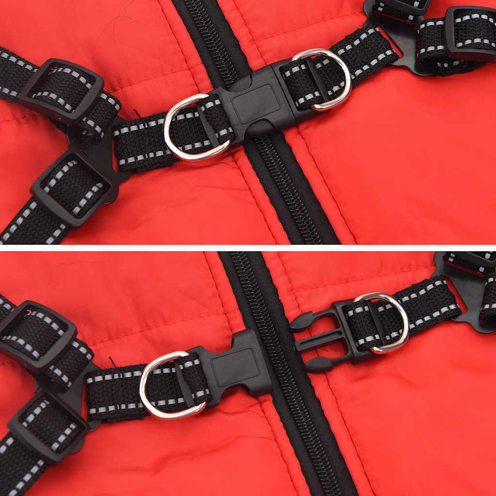 VidaXL Hondenjas met Harnas Rood L48 - 57% Korting!