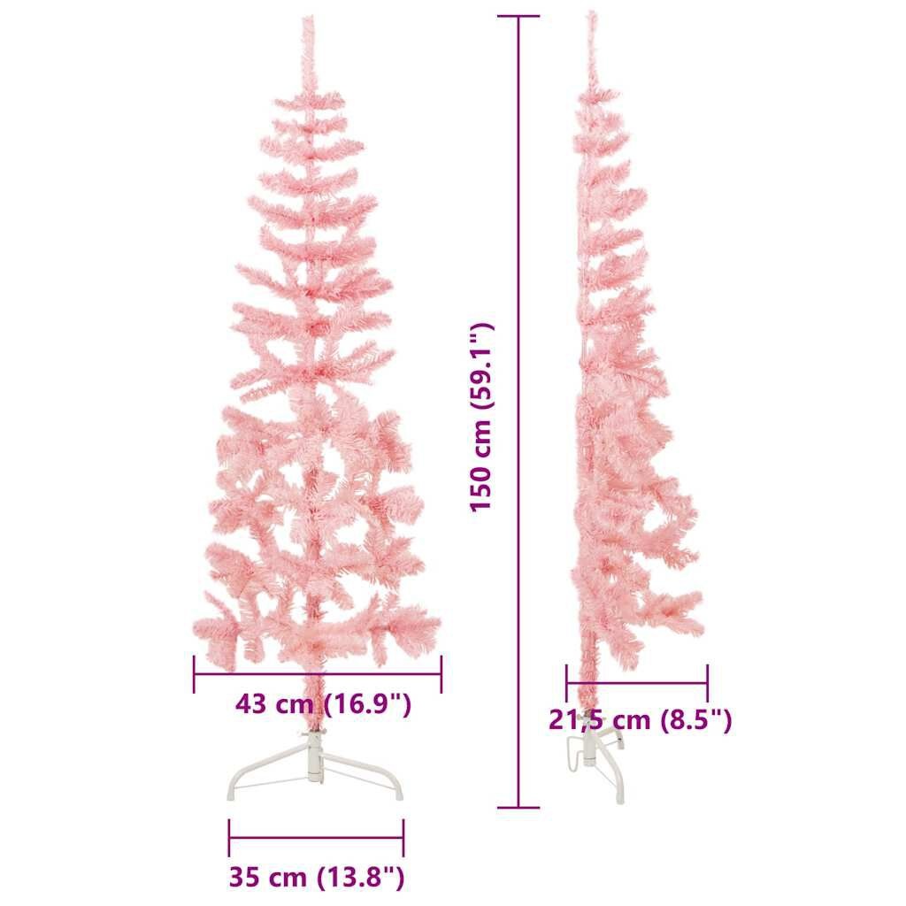 Roze Halve Kunstkerstboom 150cm - 53% Korting!