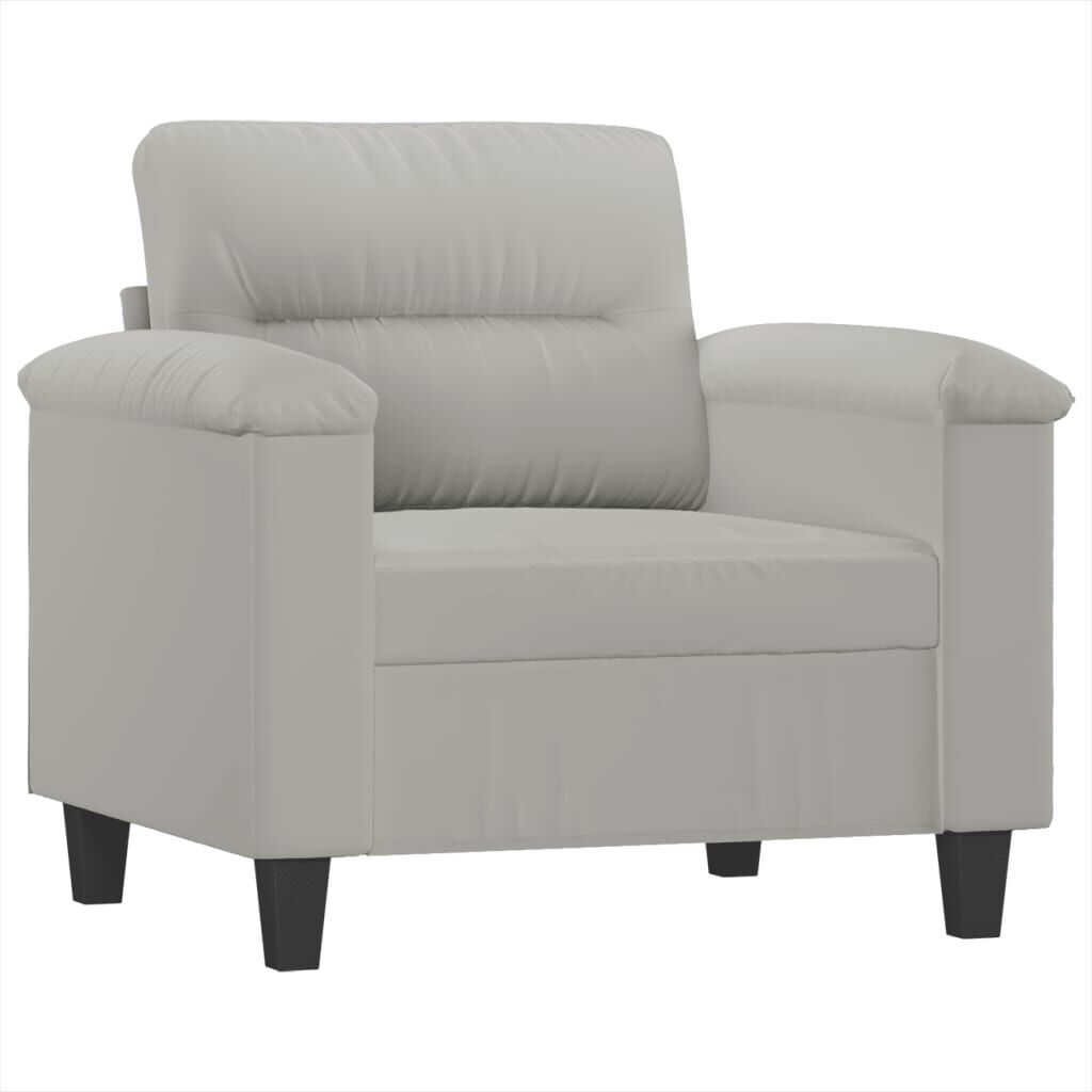vidaXL Driezitsbank Zwart - 47% Korting! Microvezel, 180cm
