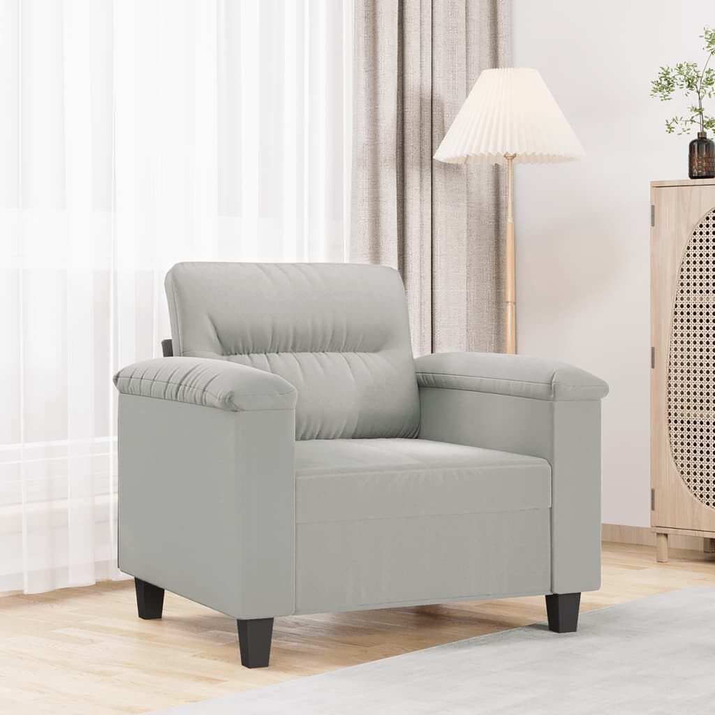 vidaXL Driezitsbank Zwart - 47% Korting! Microvezel, 180cm