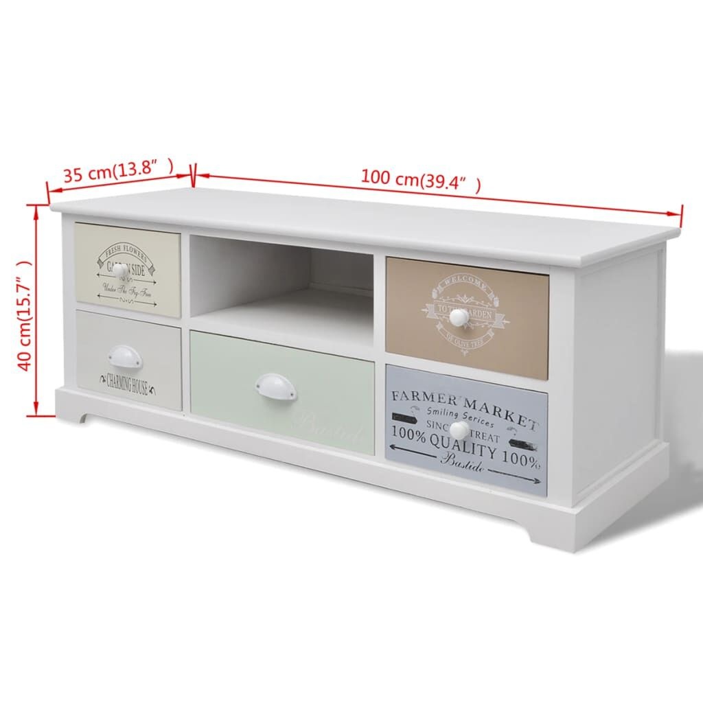 VidaXL Tv-meubel Franse Stijl Hout - Hoekschade - 60% Korting!