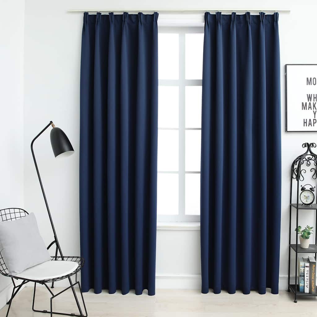 Blauwe Verduisterende Gordijnen 140x225cm (2 st) - 47% Korting!