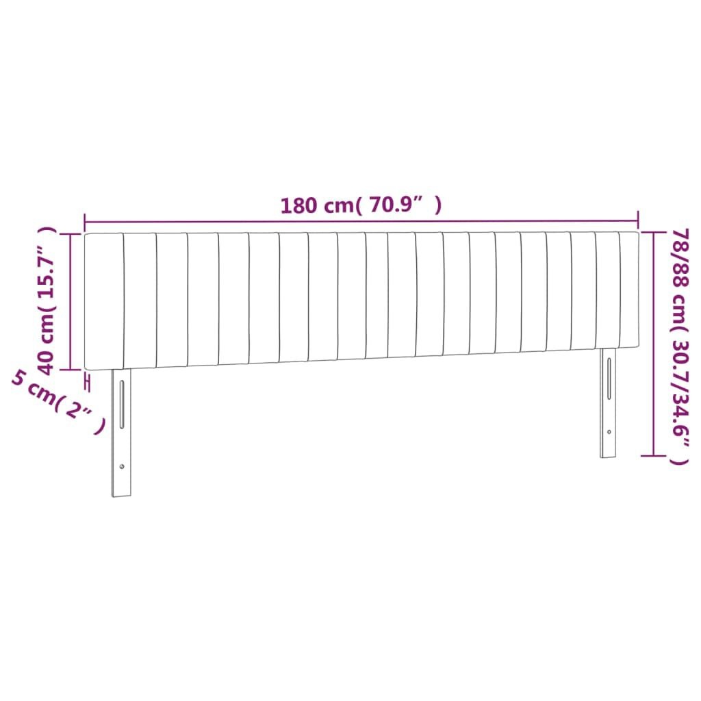 vidaXL Hoofdborden 2x 90cm Fluweel Zwart - 42% Korting!