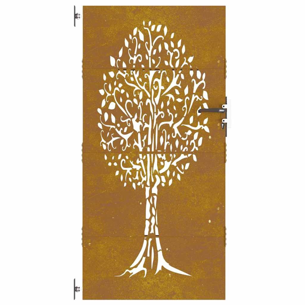 vidaXL Poort Cortenstaal 85x175cm Boomdesign -42% Korting!