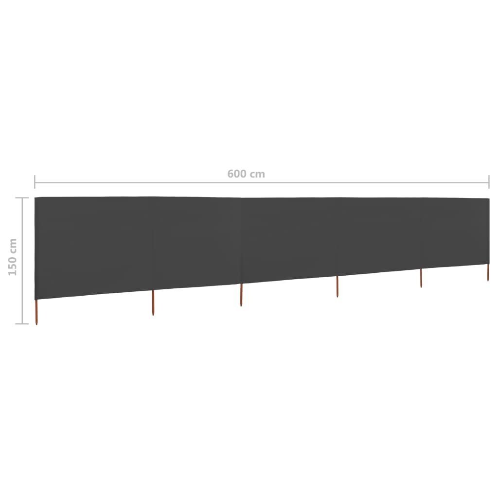 vidaXL Windscherm 600cm Antraciet - 35% Korting!