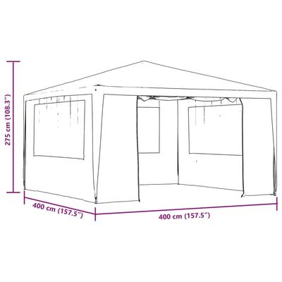 Partytent 4x4m Blauw - Profiteer nu van 35% Korting!