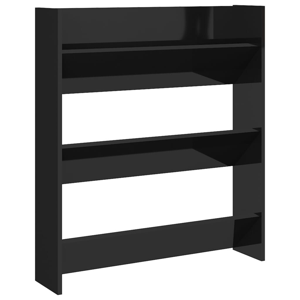 Wandschoenenkast Zwart Hoogglans - Beschadigd - 50% Korting!