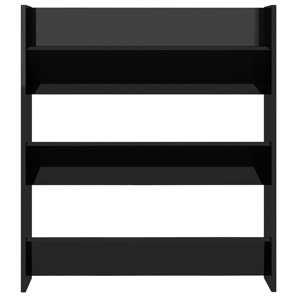 Wandschoenenkast Zwart Hoogglans - Beschadigd - 50% Korting!
