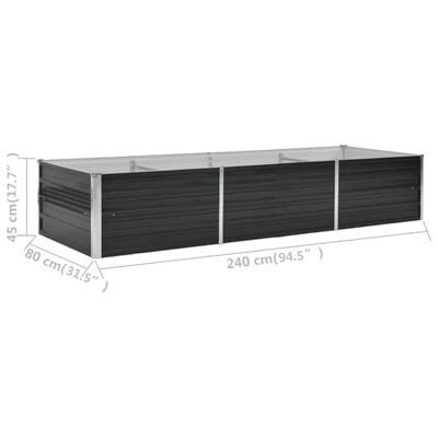 VidaXL Verhoogde Plantenbak 240cm Antraciet -35% Korting!
