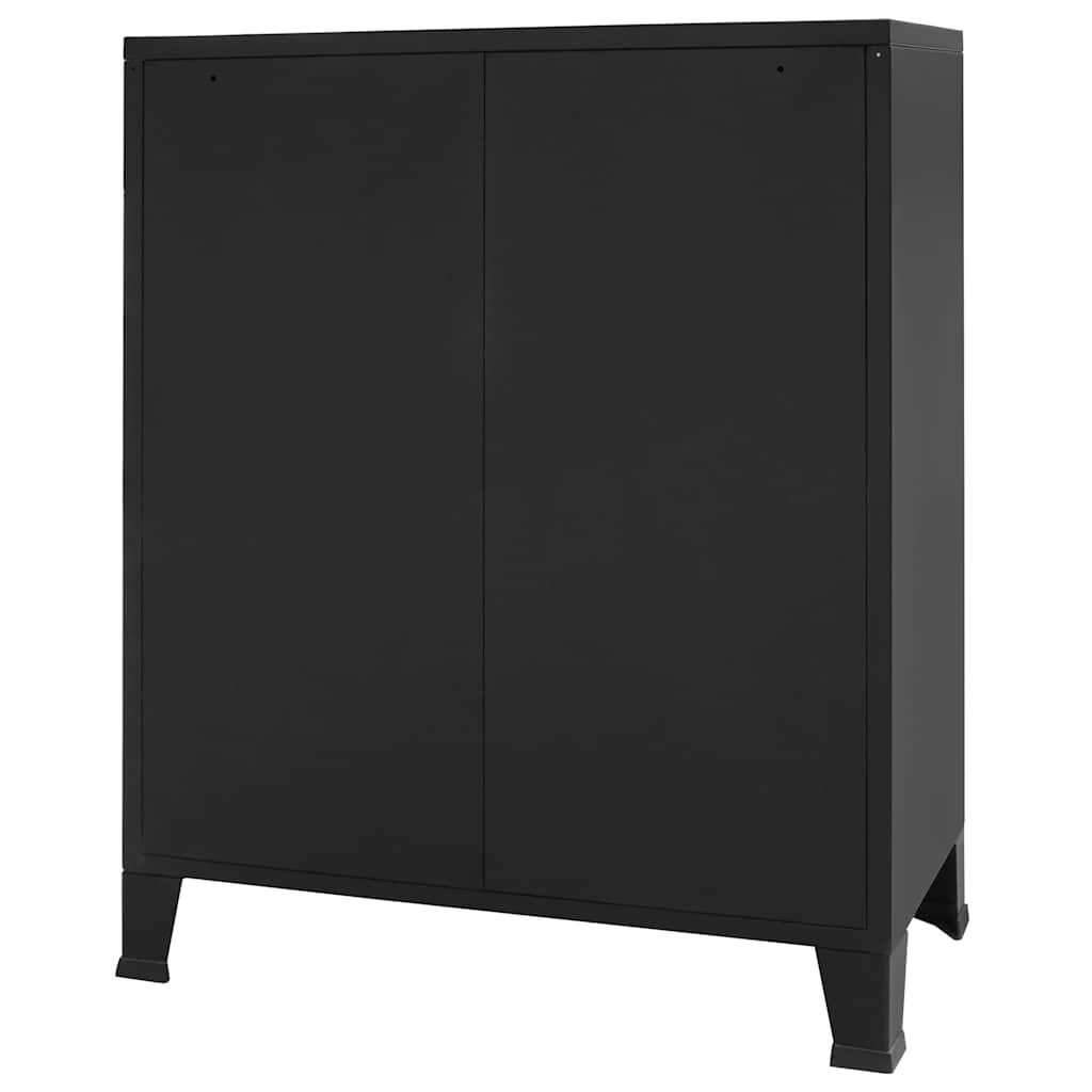 Industriële Ladekast Zwart Metaal 78cm - 35% Korting!