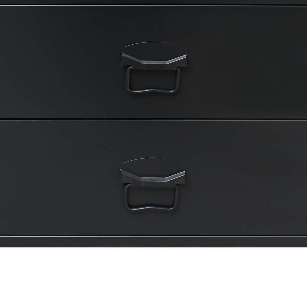 Industriële Ladekast Zwart Metaal 78cm - 35% Korting!