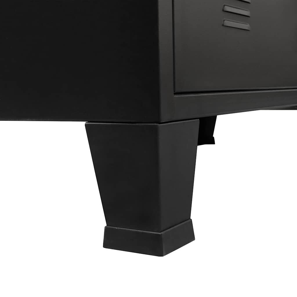 Industriële Ladekast Zwart Metaal 78cm - 35% Korting!