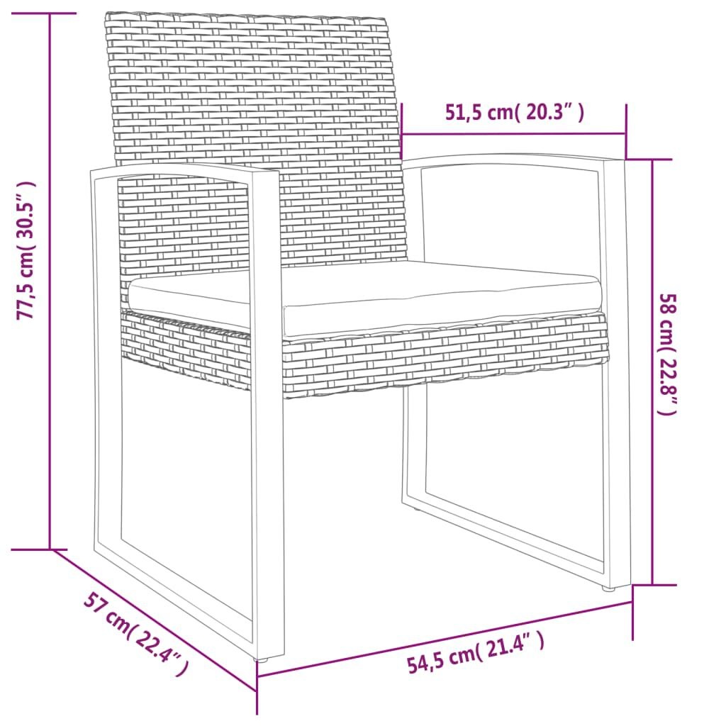 vidaXL Tuinstoelen (2 st) Rattan Zwart - 35% Korting!