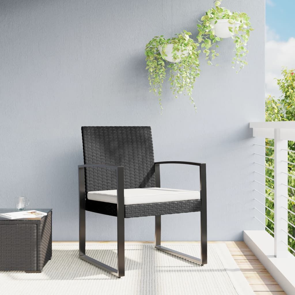 Tuinstoelen (2 st) Rattan Zwart -35% Korting!