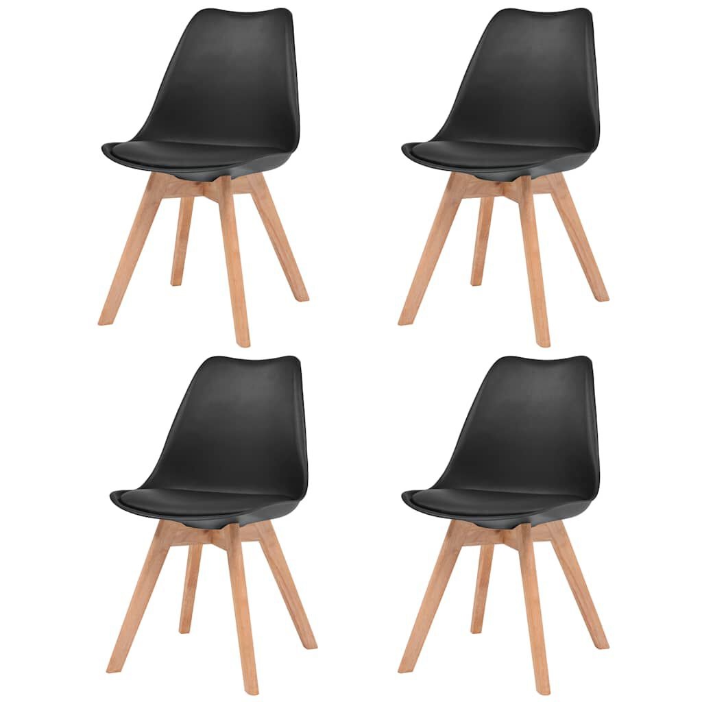 vidaXL Eetkamerstoelen Zwart (4 stuks) - 35% Korting!