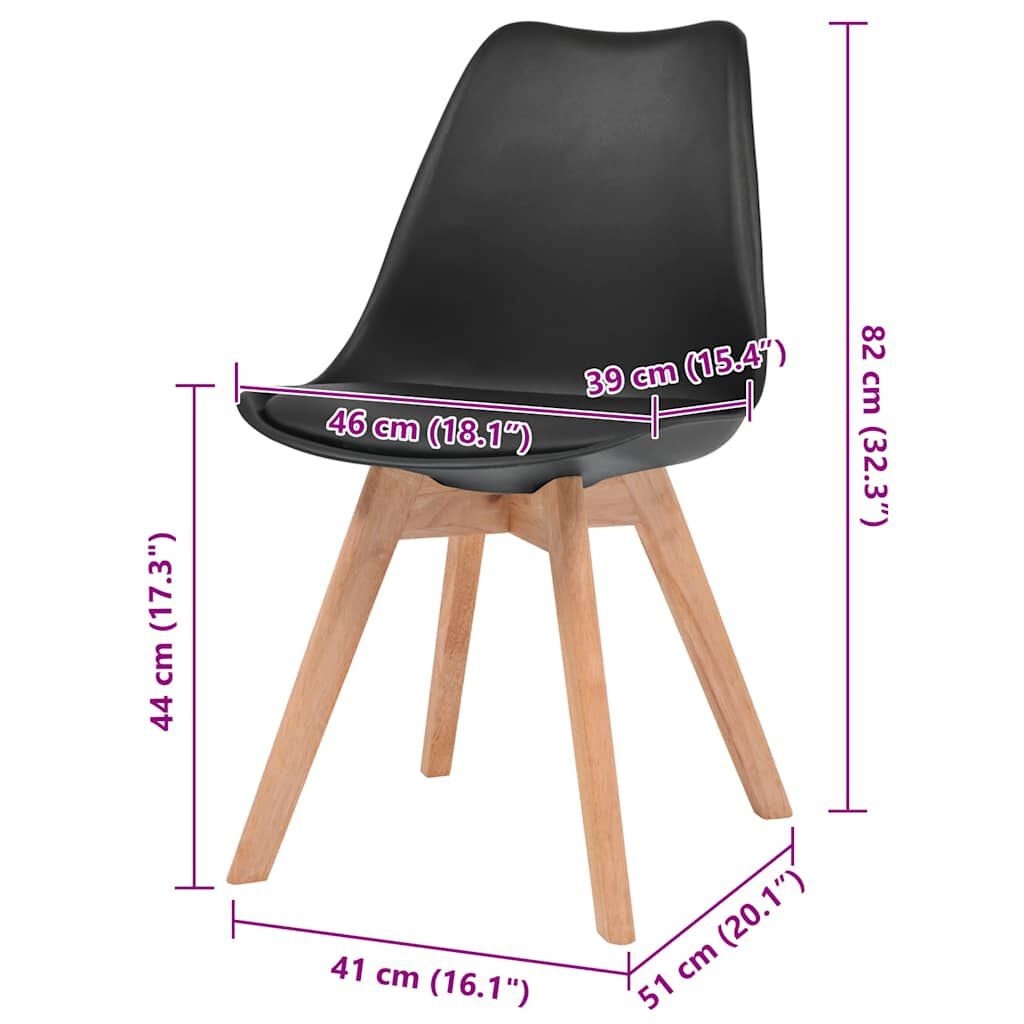 vidaXL Eetkamerstoelen Zwart (4 stuks) - 35% Korting!