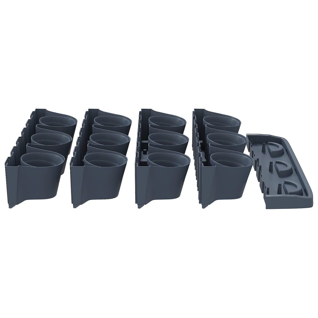 vidaXL Verticale Plantenbak Set (12-delig) Antraciet - 35% Korting!