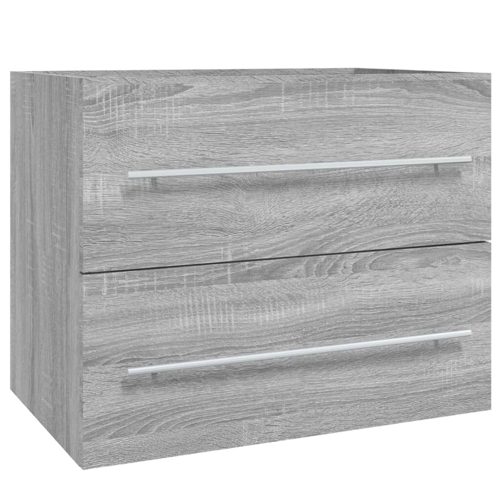 vidaXL Wastafelkast Grijs Sonoma Eiken 60cm - 35% Korting!
