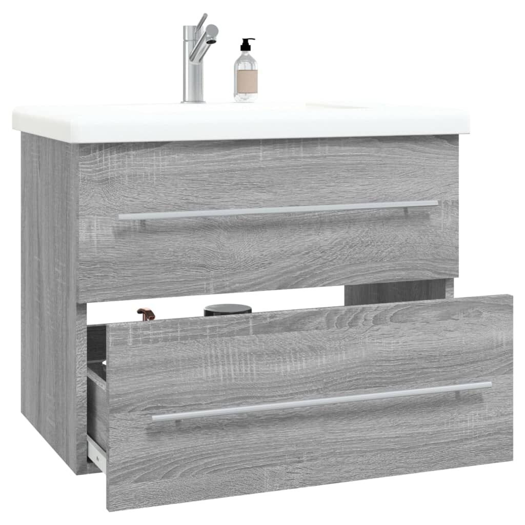 vidaXL Wastafelkast Grijs Sonoma Eiken 60cm - 35% Korting!