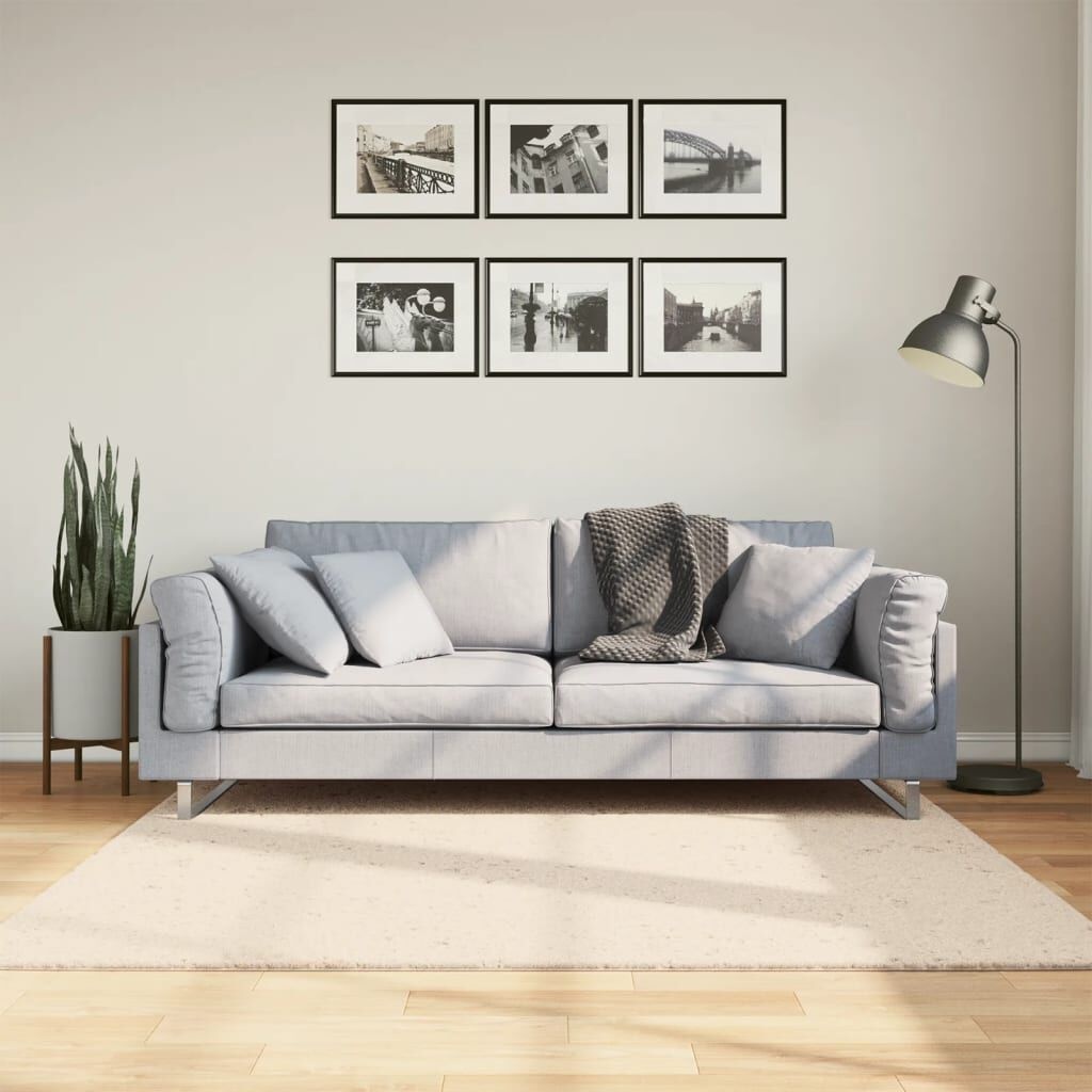 vidaXL Laagpolig Kleed HUARTE Beige 160x160cm -35% Korting!