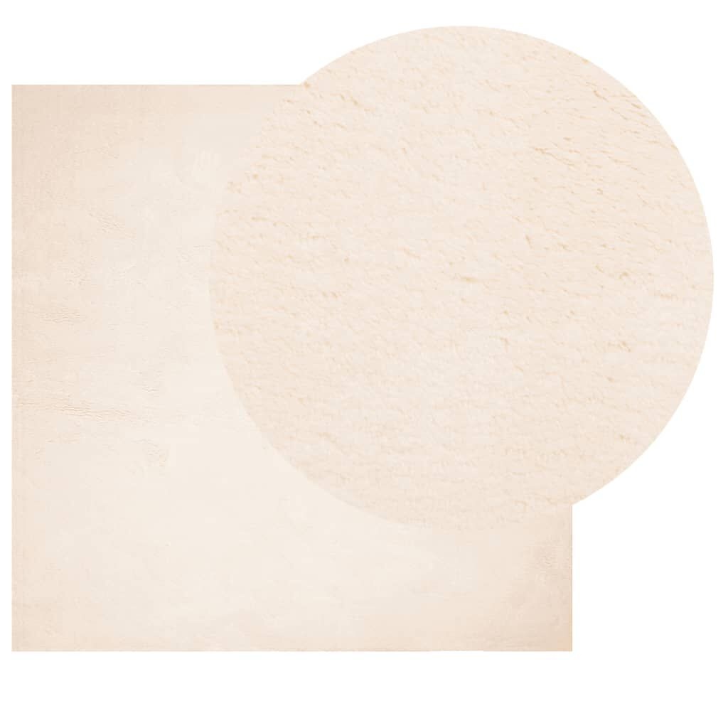 vidaXL Laagpolig Kleed HUARTE Beige 160x160cm -35% Korting!