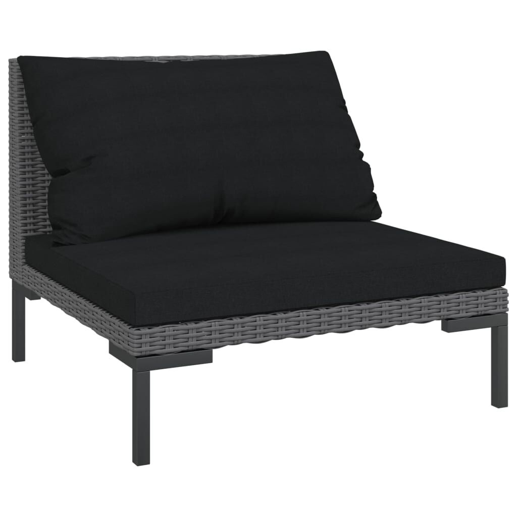 vidaXL Tuinbank Set (2x) Halfrond Rattan met Kussens -35%