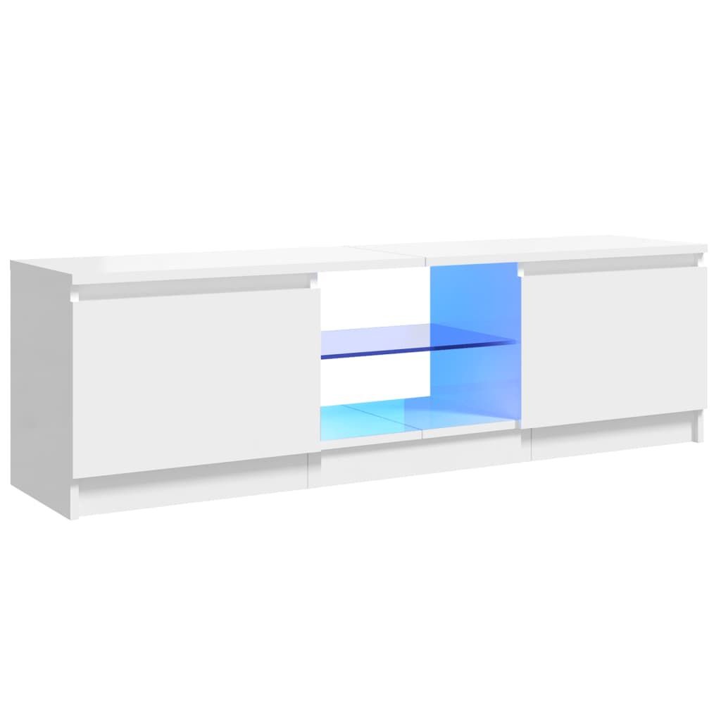 vidaXL TV-Meubel Wit Hoogglans LED - 35% Korting!