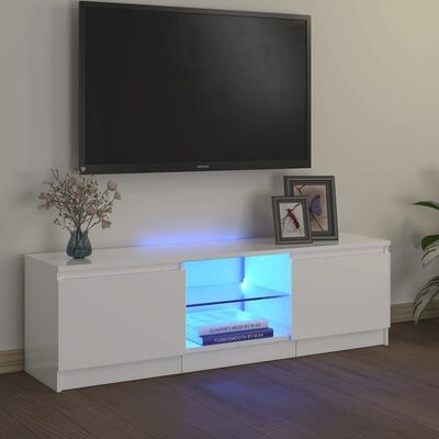 vidaXL TV-Meubel Wit Hoogglans LED - 35% Korting!
