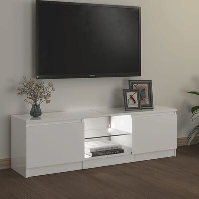 vidaXL TV-Meubel Wit Hoogglans LED - 35% Korting!