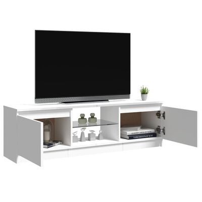 vidaXL TV-Meubel Wit Hoogglans LED - 35% Korting!